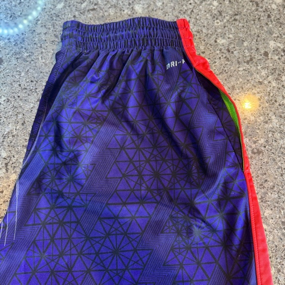 Nike Kids' Blue and Red Patterned Shorts - Picture 6 of 9